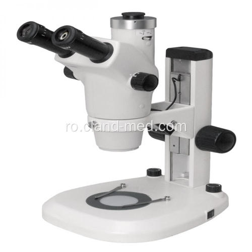 Microscop stereo binocular trinocular cu zoom continuu